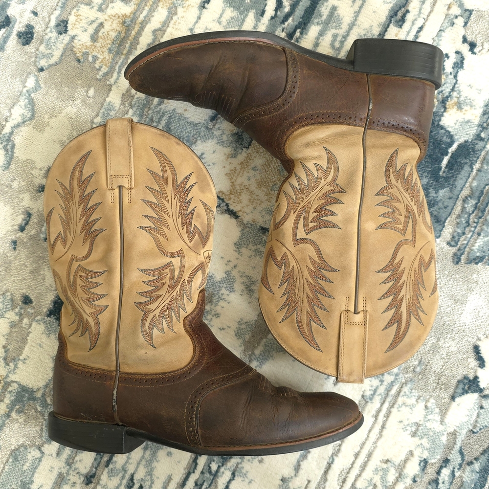 Ariat Men's Heritage Stockman Leather Western Boots - Size 11 Preowned